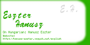 eszter hanusz business card